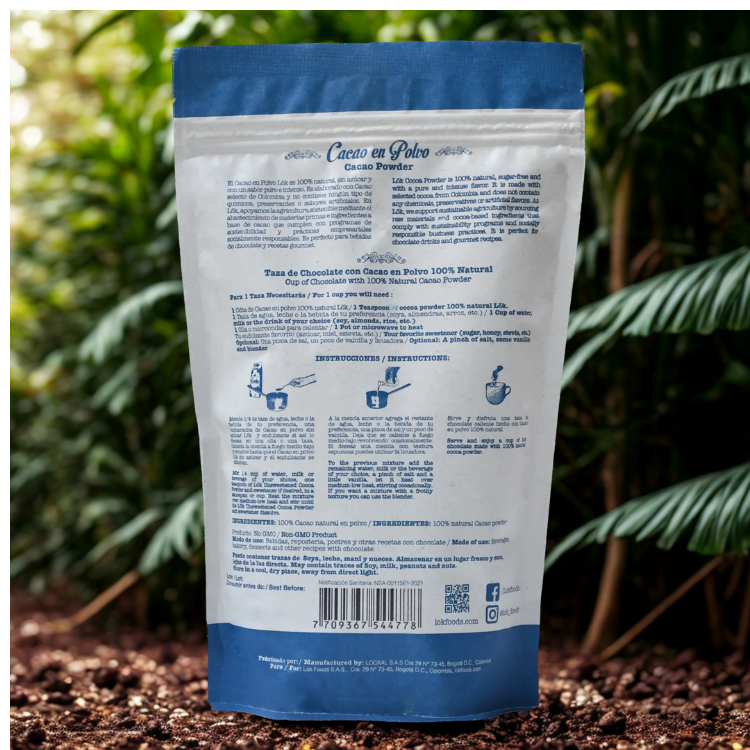 Natural Colombian Cacao Powder – 200 g - Image 2